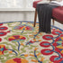 Red and Multicolor Indoor Outdoor Runner Rug